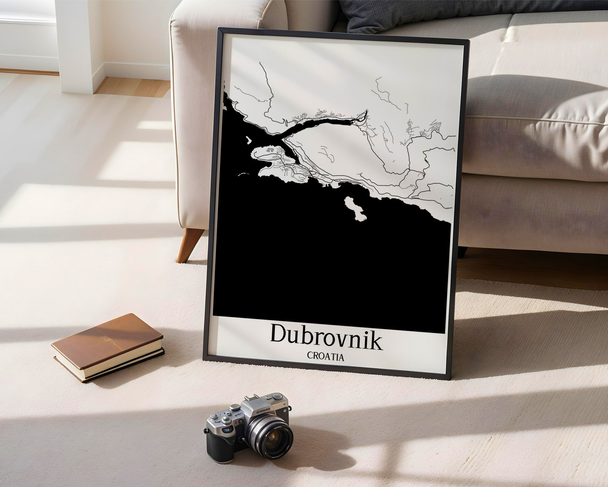 Dubrovnik Croatia City Map Poster - GroovyGrove