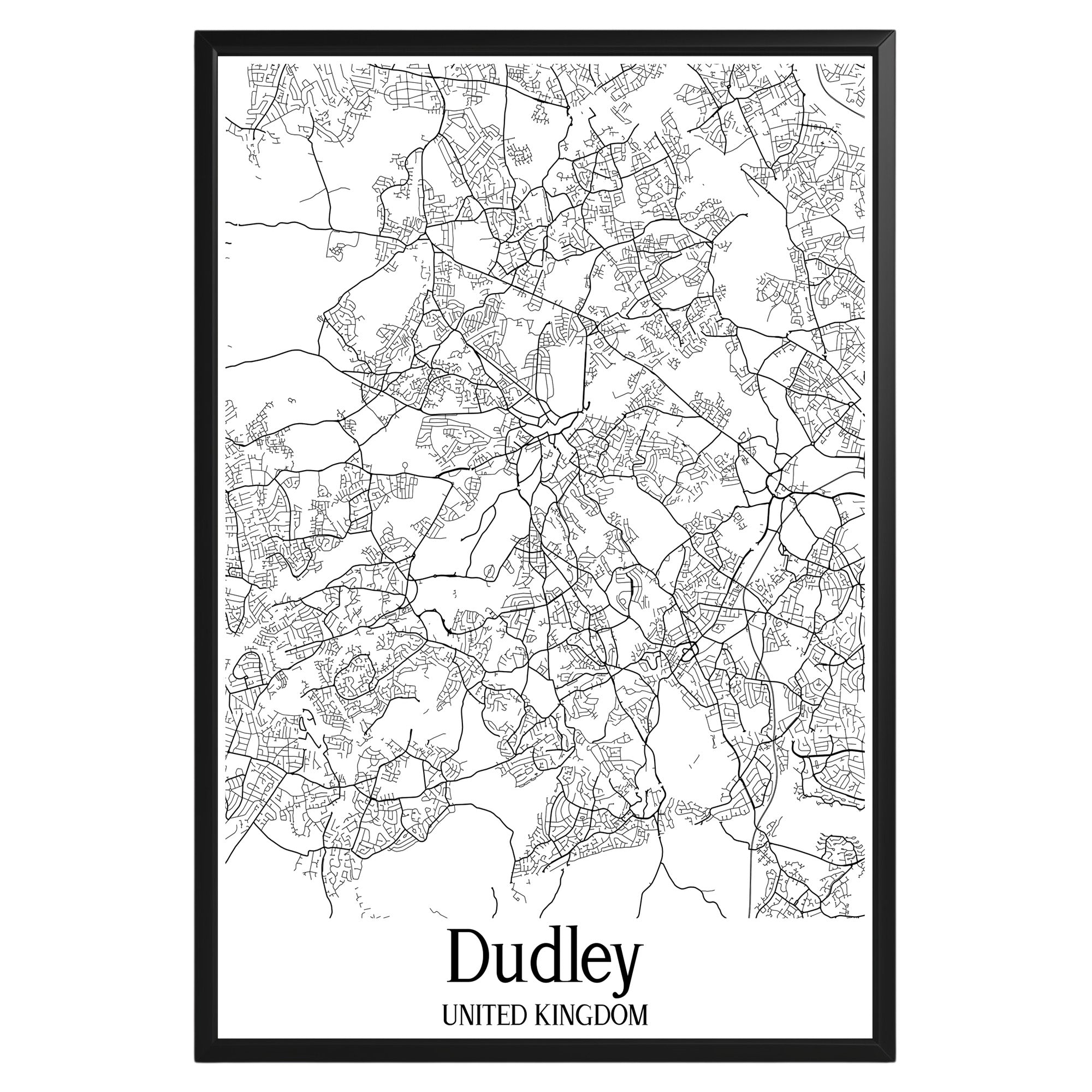 Dudley United Kingdom City Map Poster - GroovyGrove