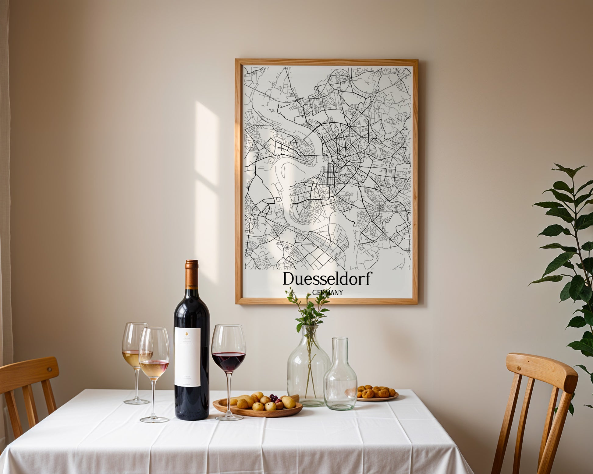 Dusseldorf Germany City Map Poster - GroovyGrove