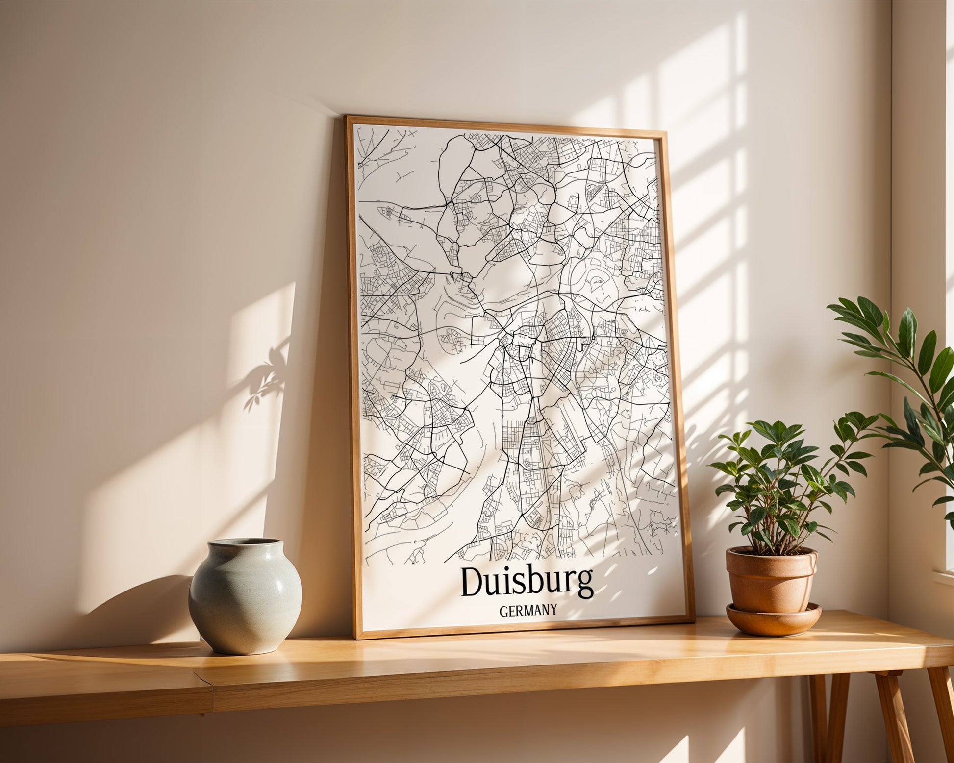 Duisburg Germany City Map Poster - GroovyGrove