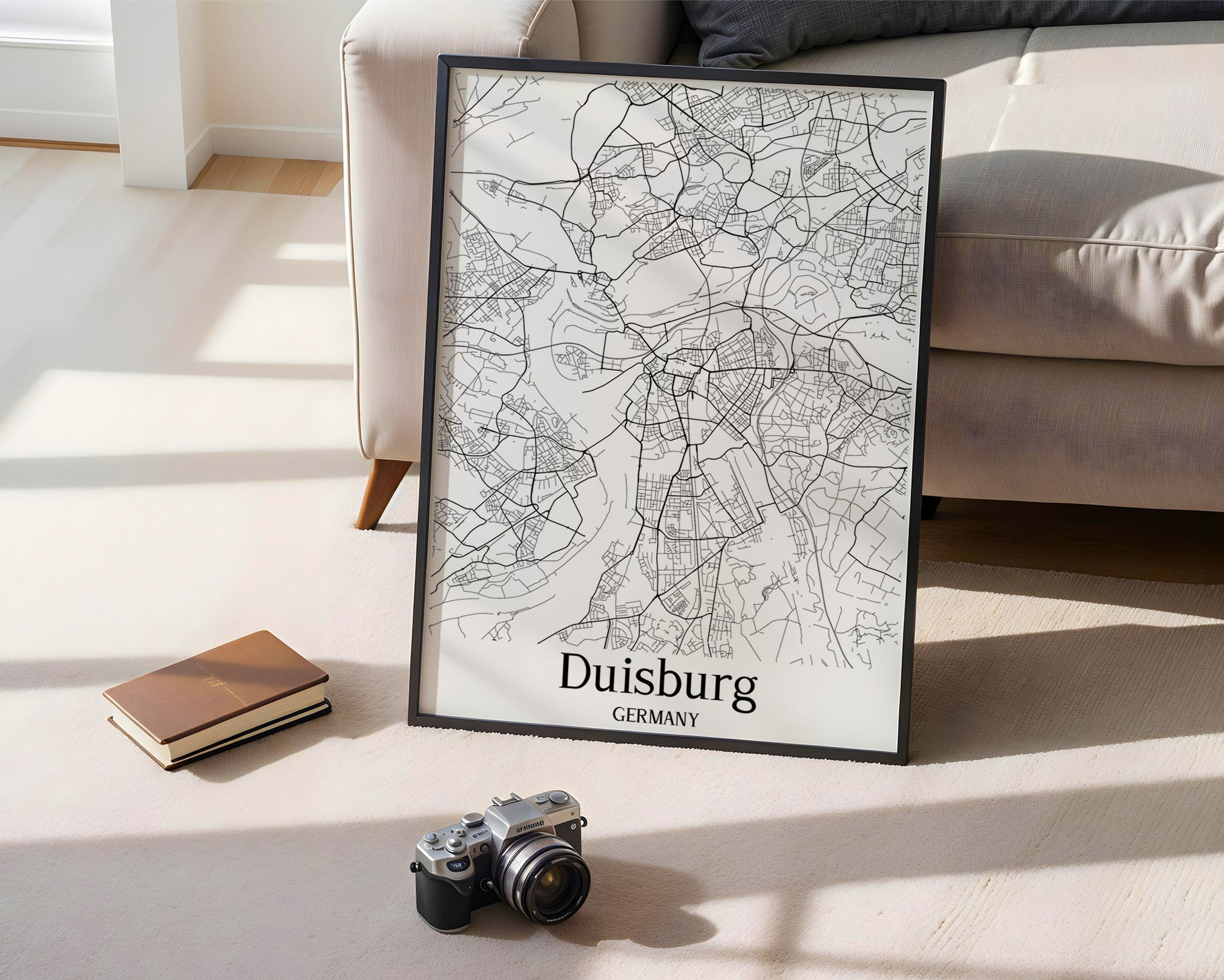 Duisburg Germany City Map Poster - GroovyGrove