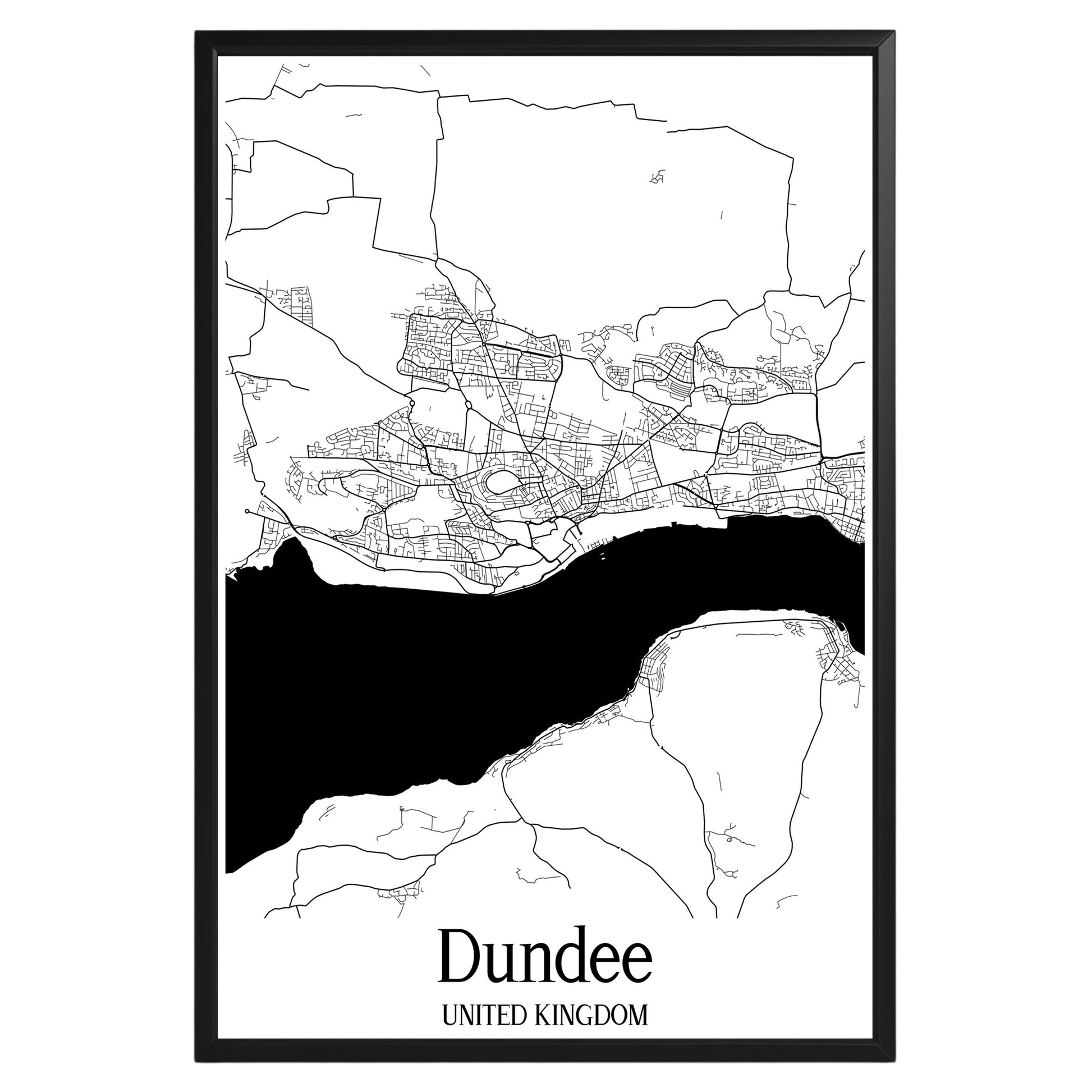 Dundee United Kingdom City Map Poster - GroovyGrove