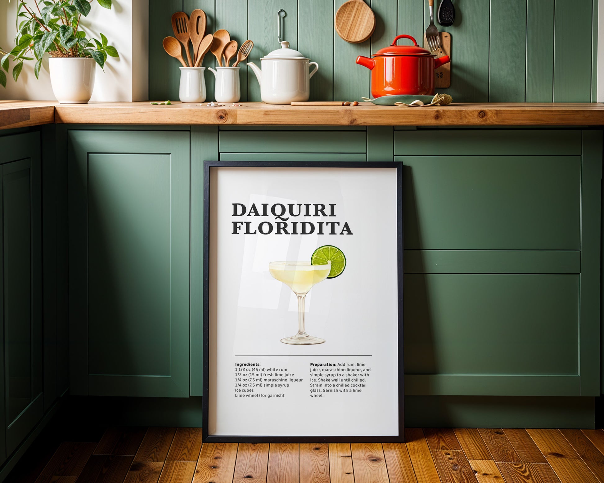 Daiquiri Floridita Cocktail Recipe Poster - GroovyGrove