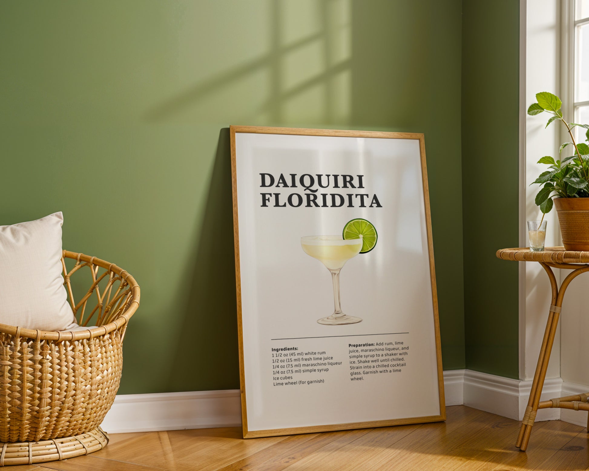 Daiquiri Floridita Cocktail Recipe Poster - GroovyGrove