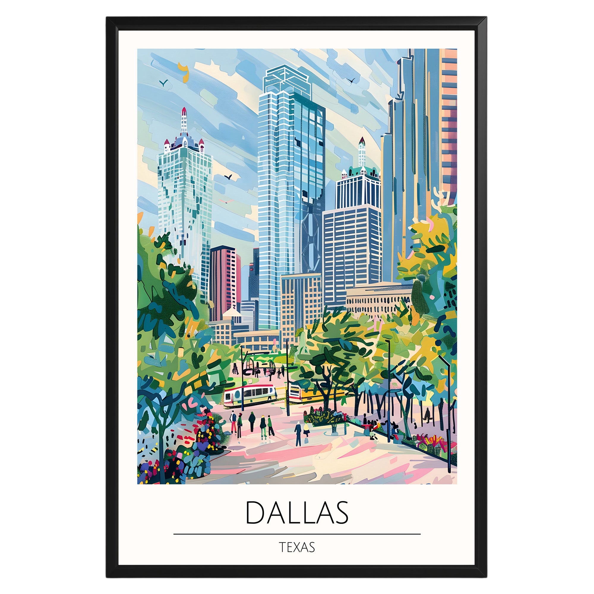 Dallas Texas Travel Poster - GroovyGrove