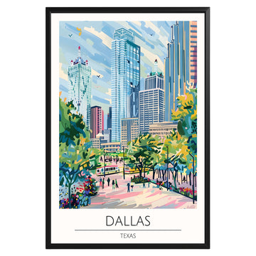 Dallas Texas Travel Poster - GroovyGrove