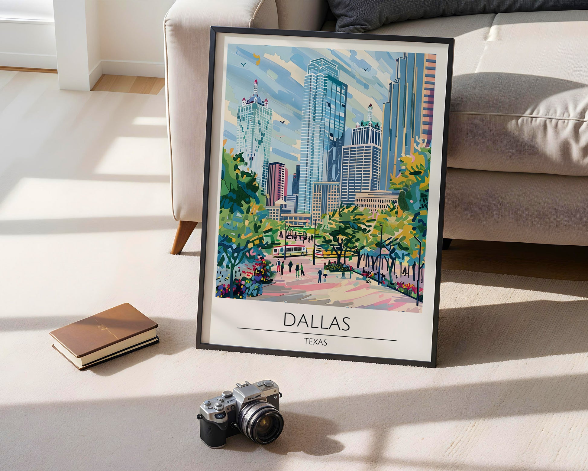 Dallas Texas Travel Poster - GroovyGrove