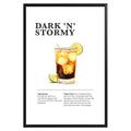 Dark 'N' Stormy Cocktail Recipe Poster - GroovyGrove