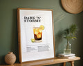 Dark 'N' Stormy Cocktail Recipe Poster - GroovyGrove