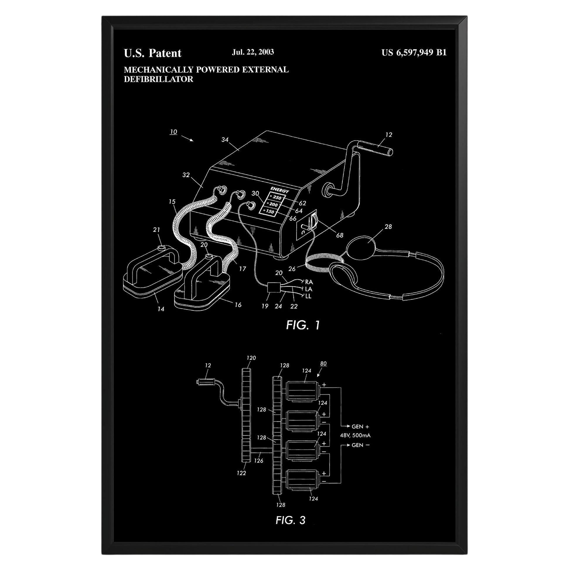 Defibrillator Medical 2003 Patent Poster - GroovyGrove