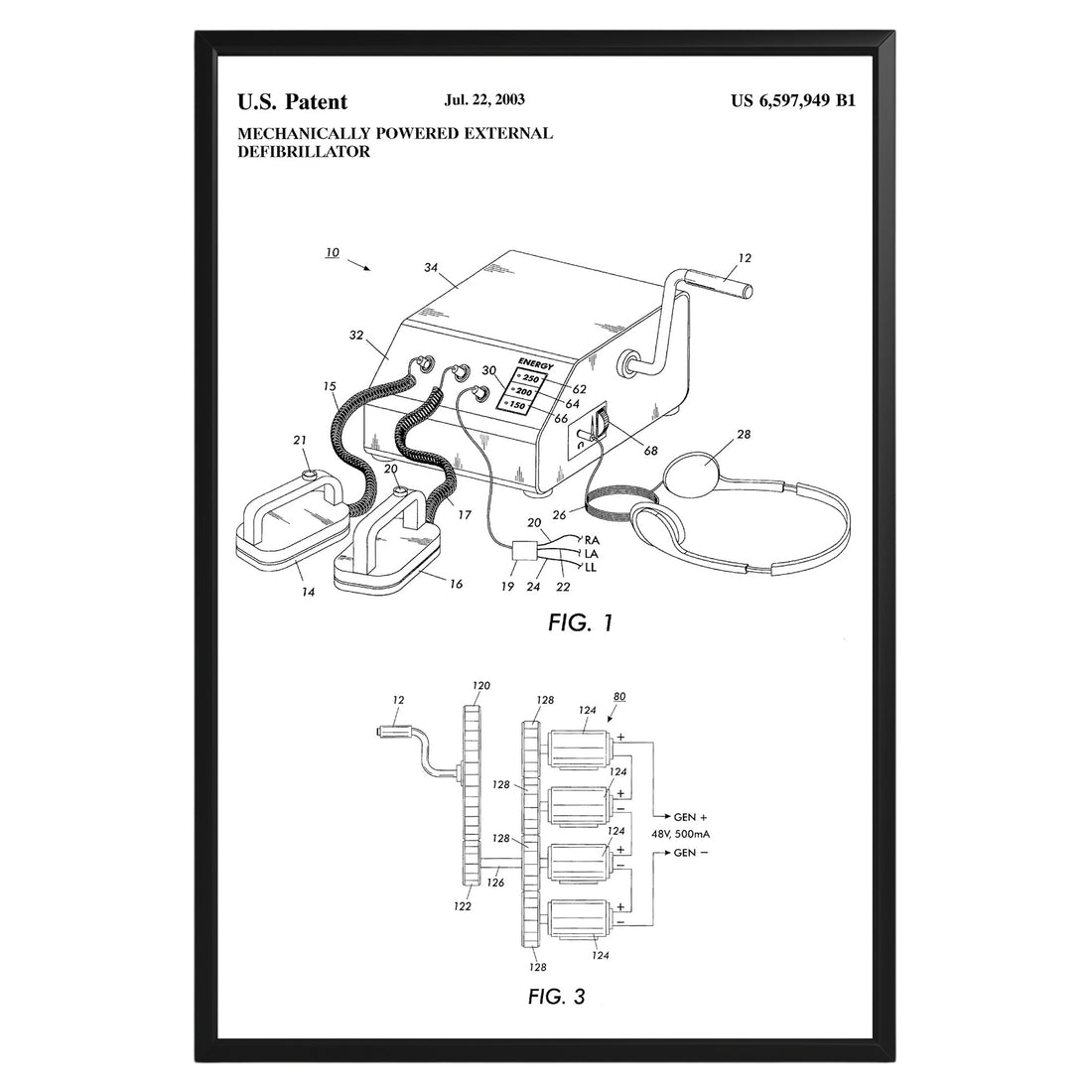 Defibrillator Medical 2003 Patent Poster - GroovyGrove