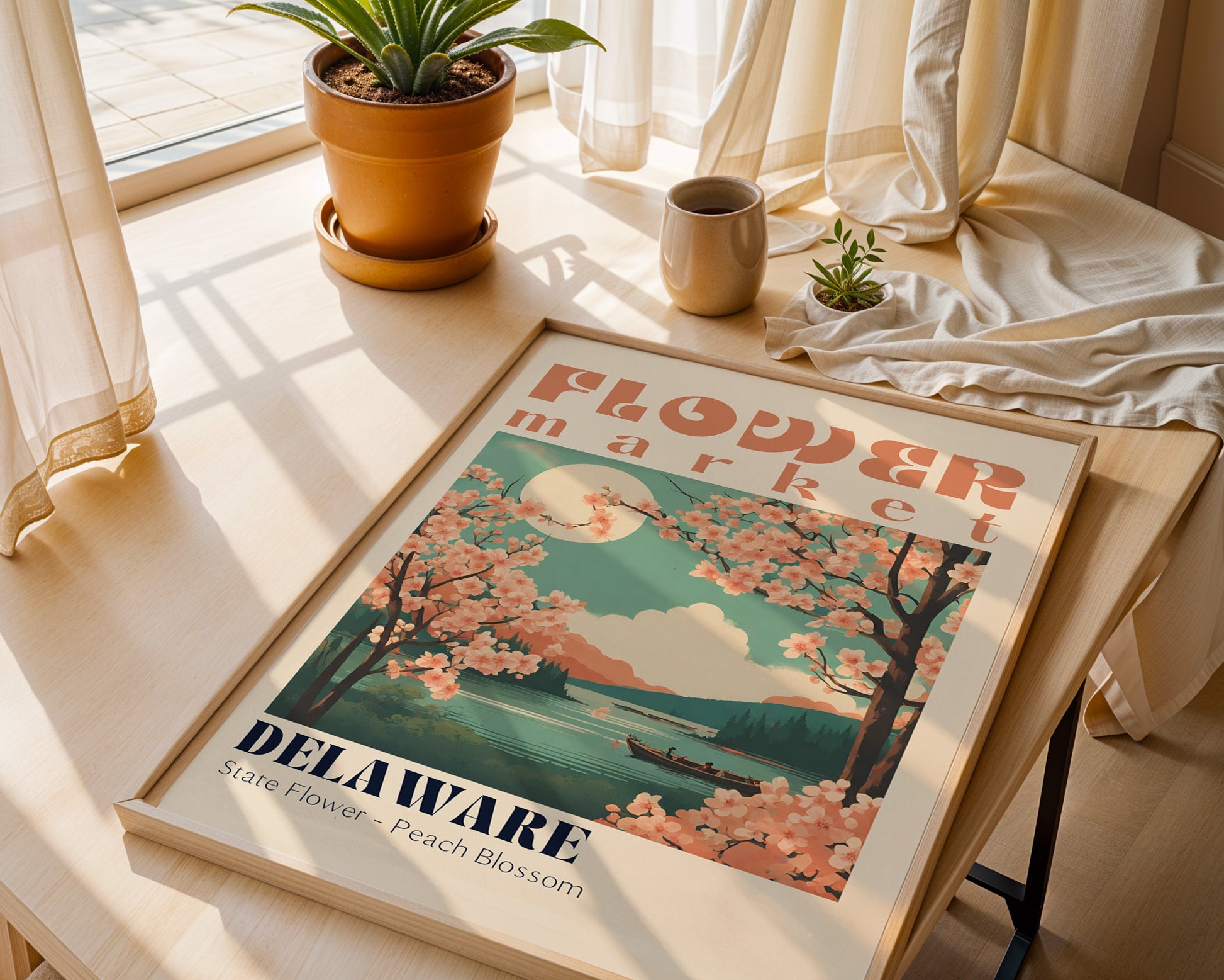 Delaware Flower Market Vintage Poster - GroovyGrove