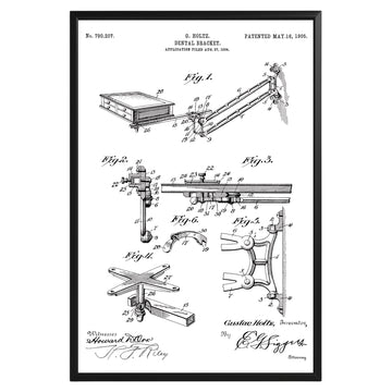 Dental Bracket 1905 Patent Poster - GroovyGrove