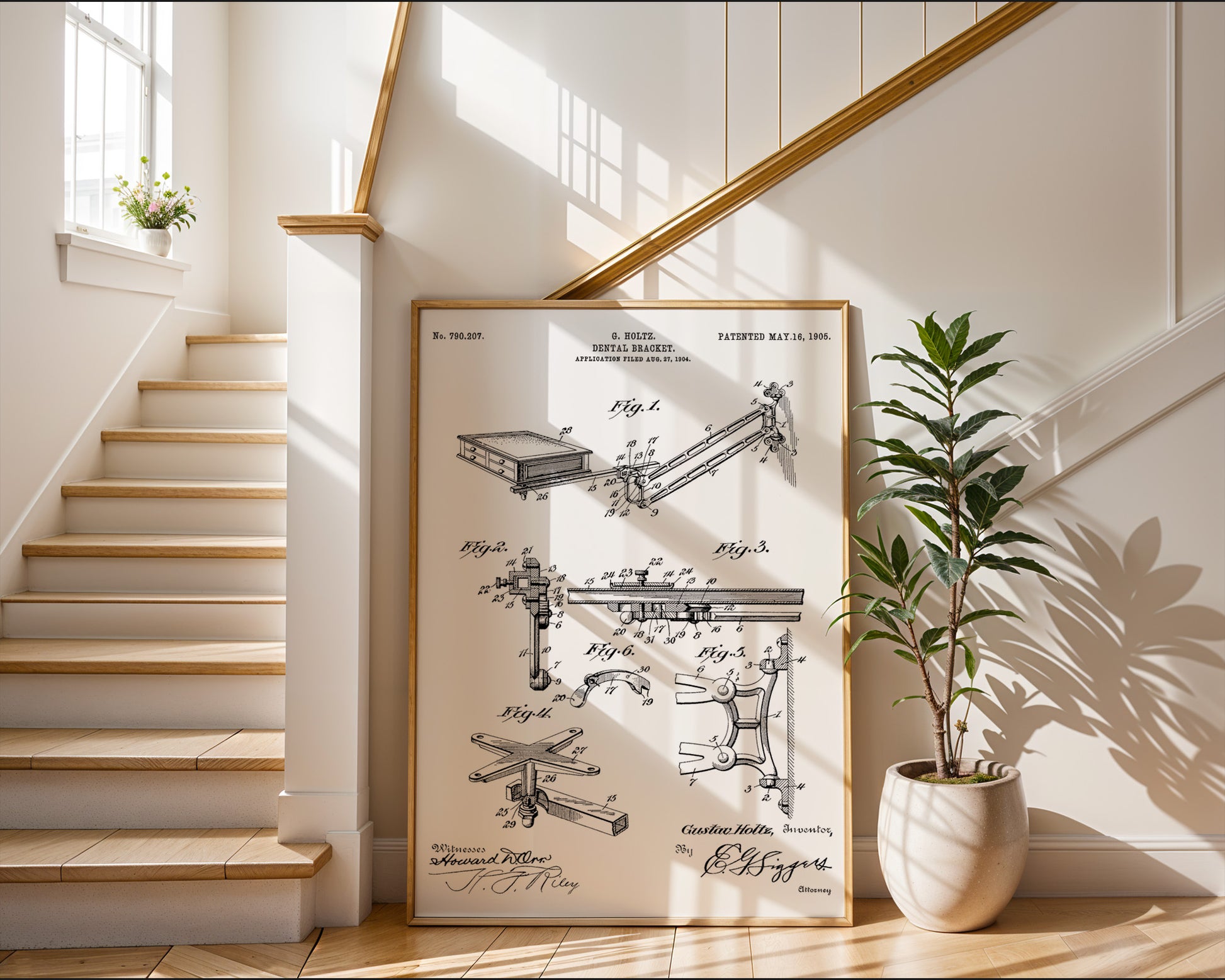 Dental Bracket 1905 Patent Poster - GroovyGrove