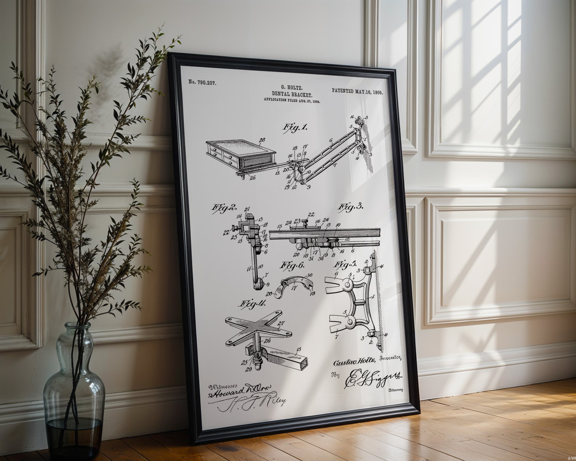 Dental Bracket 1905 Patent Poster - GroovyGrove