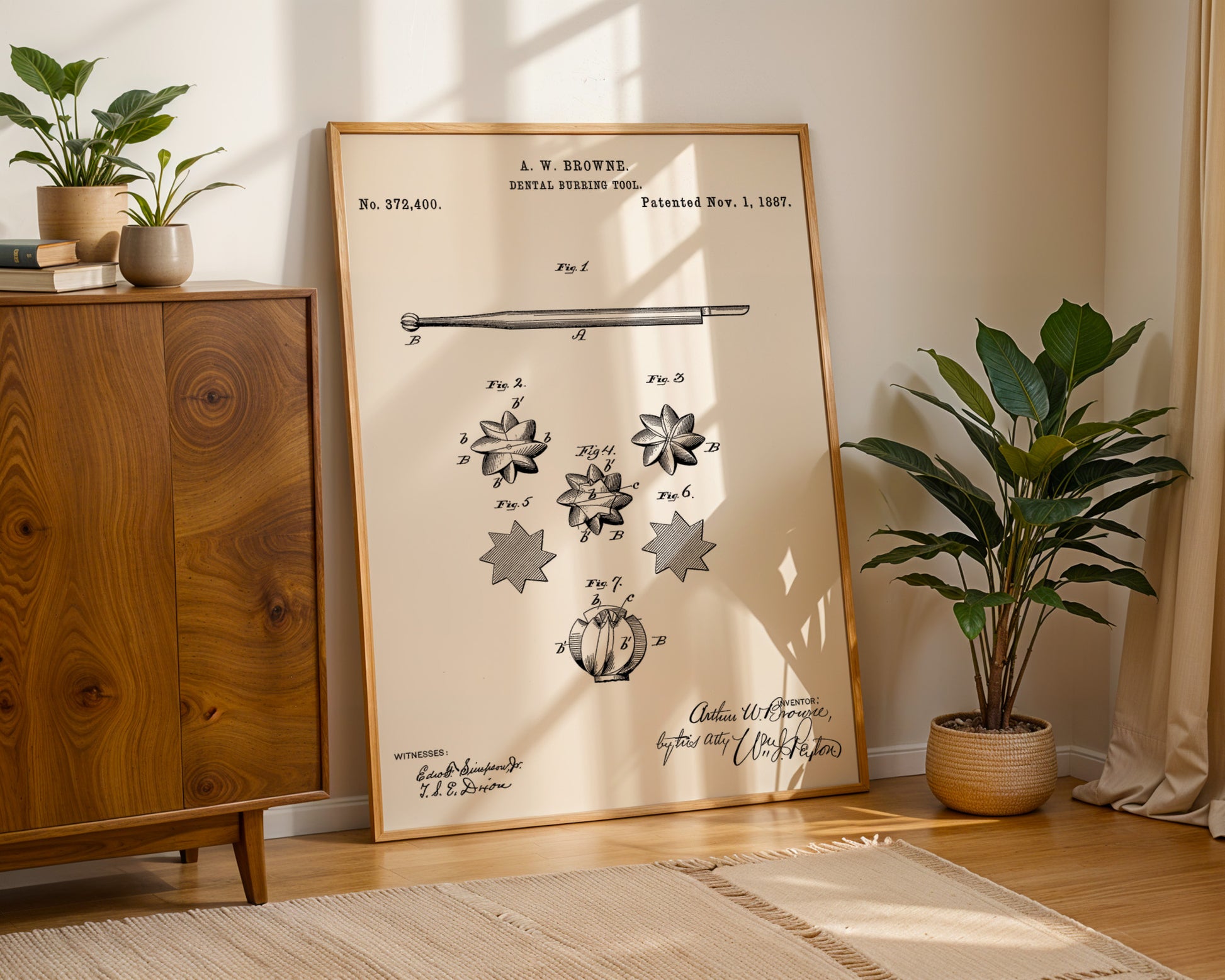 Dental Burring Tool 1887 Patent Poster - GroovyGrove