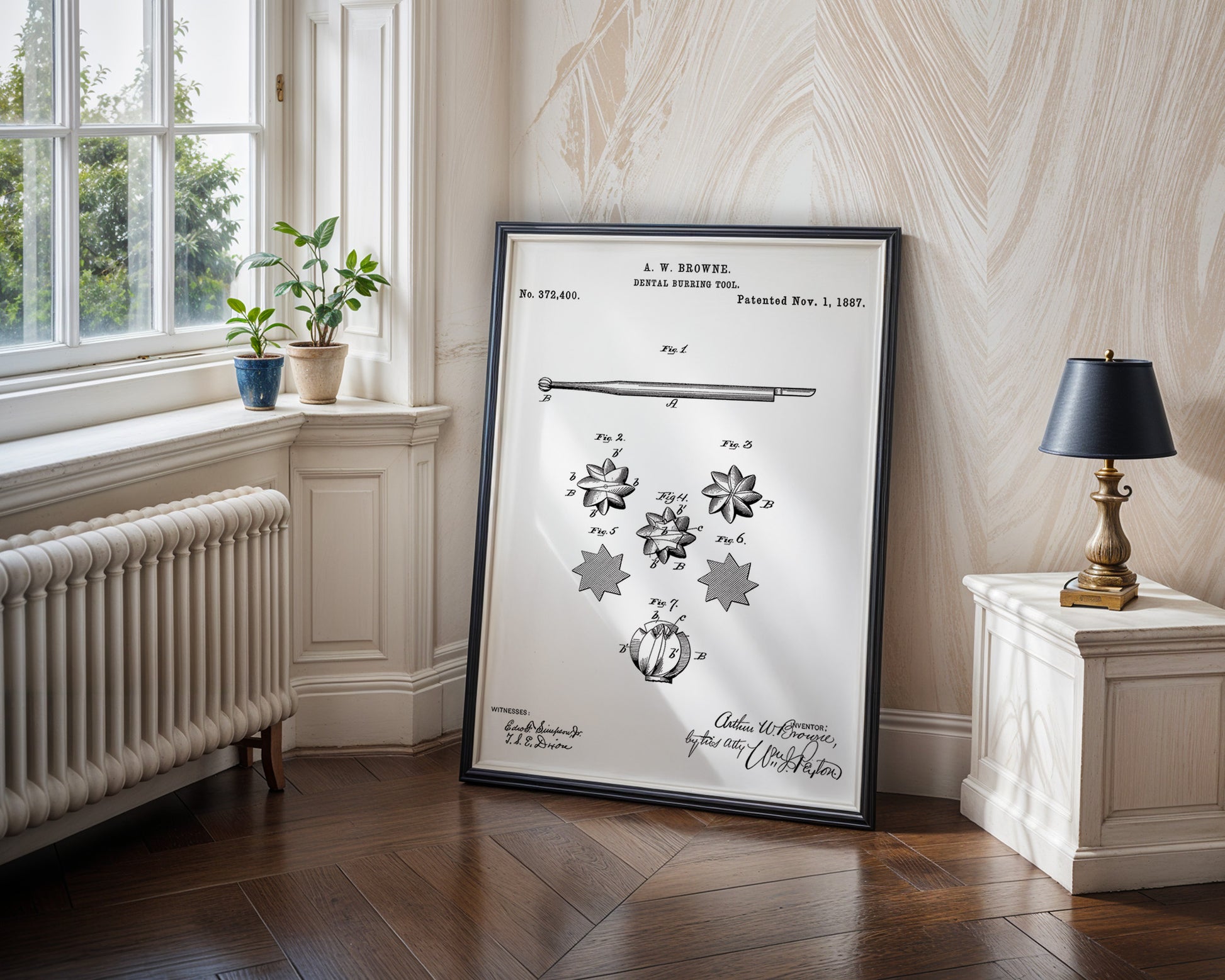 Dental Burring Tool 1887 Patent Poster - GroovyGrove