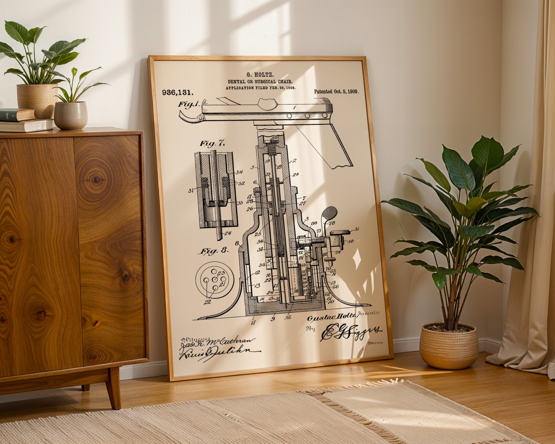 Dental Chair 1909 Patent Poster - GroovyGrove