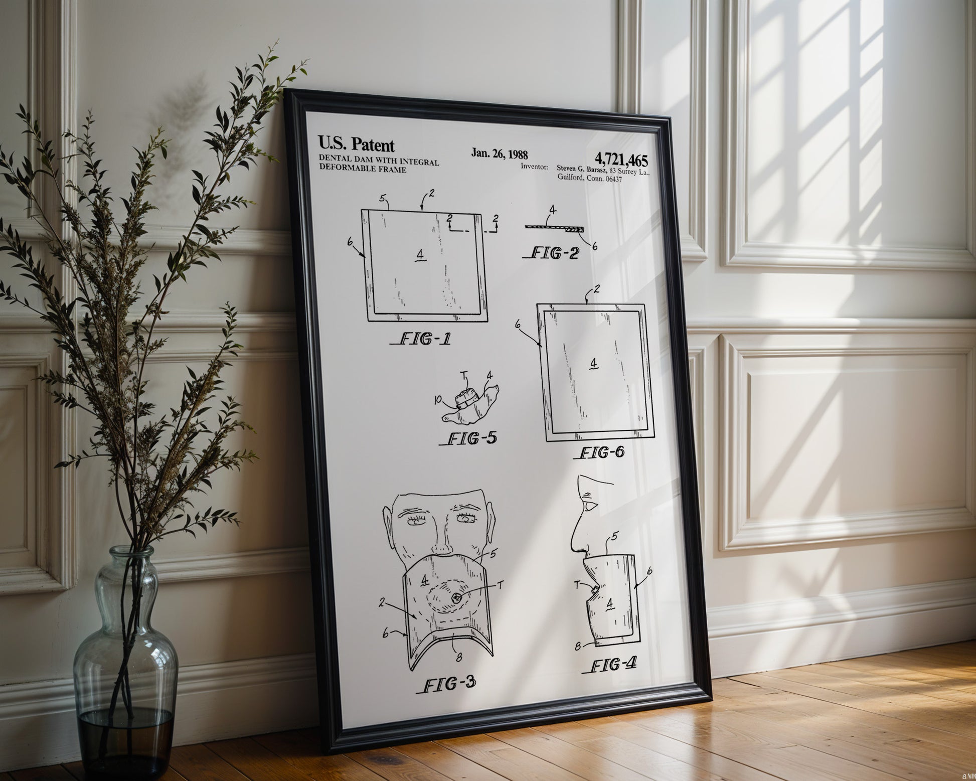 Dental Dam 1988 Patent Poster - GroovyGrove