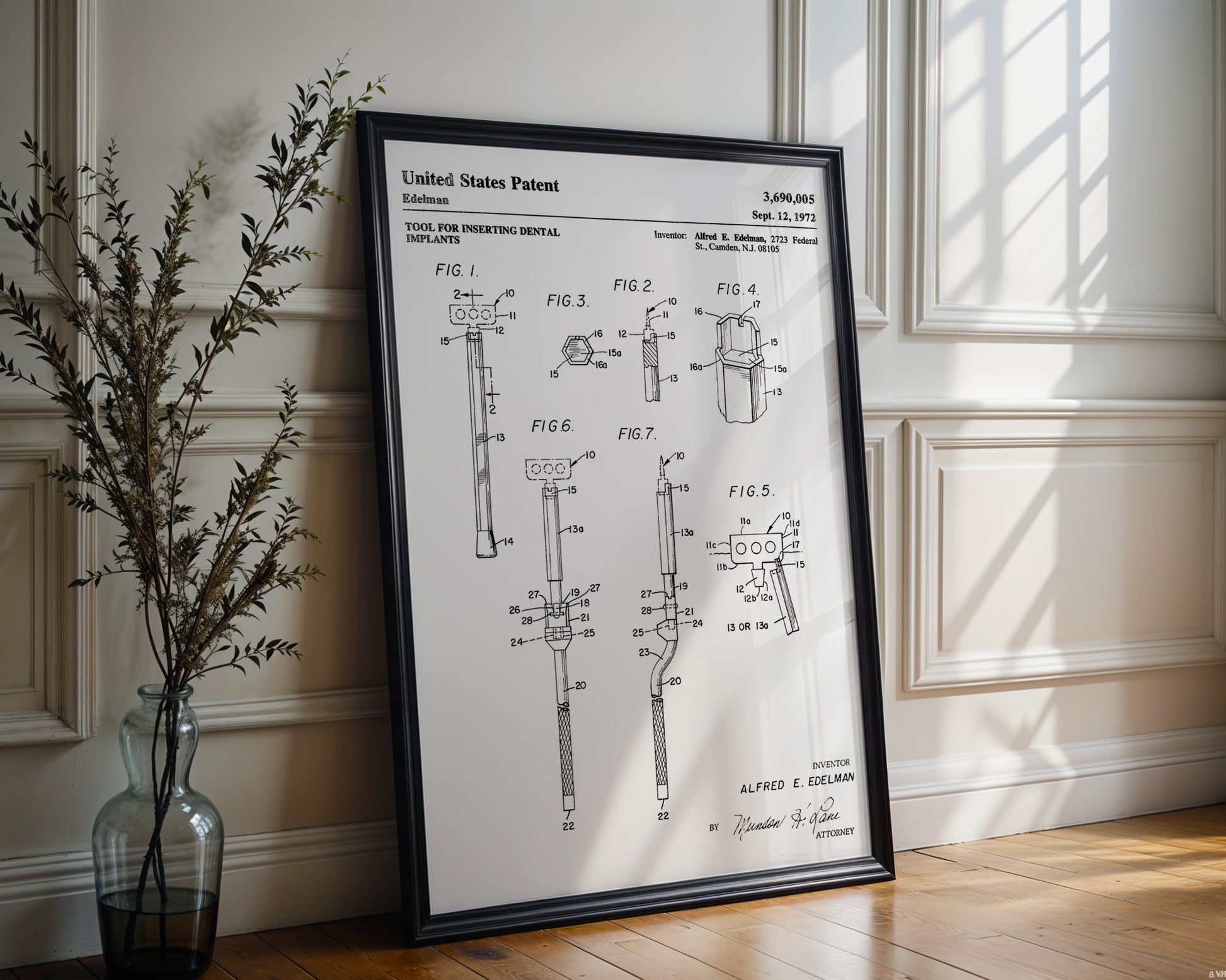 Dental Implants 1972 Patent Poster - GroovyGrove