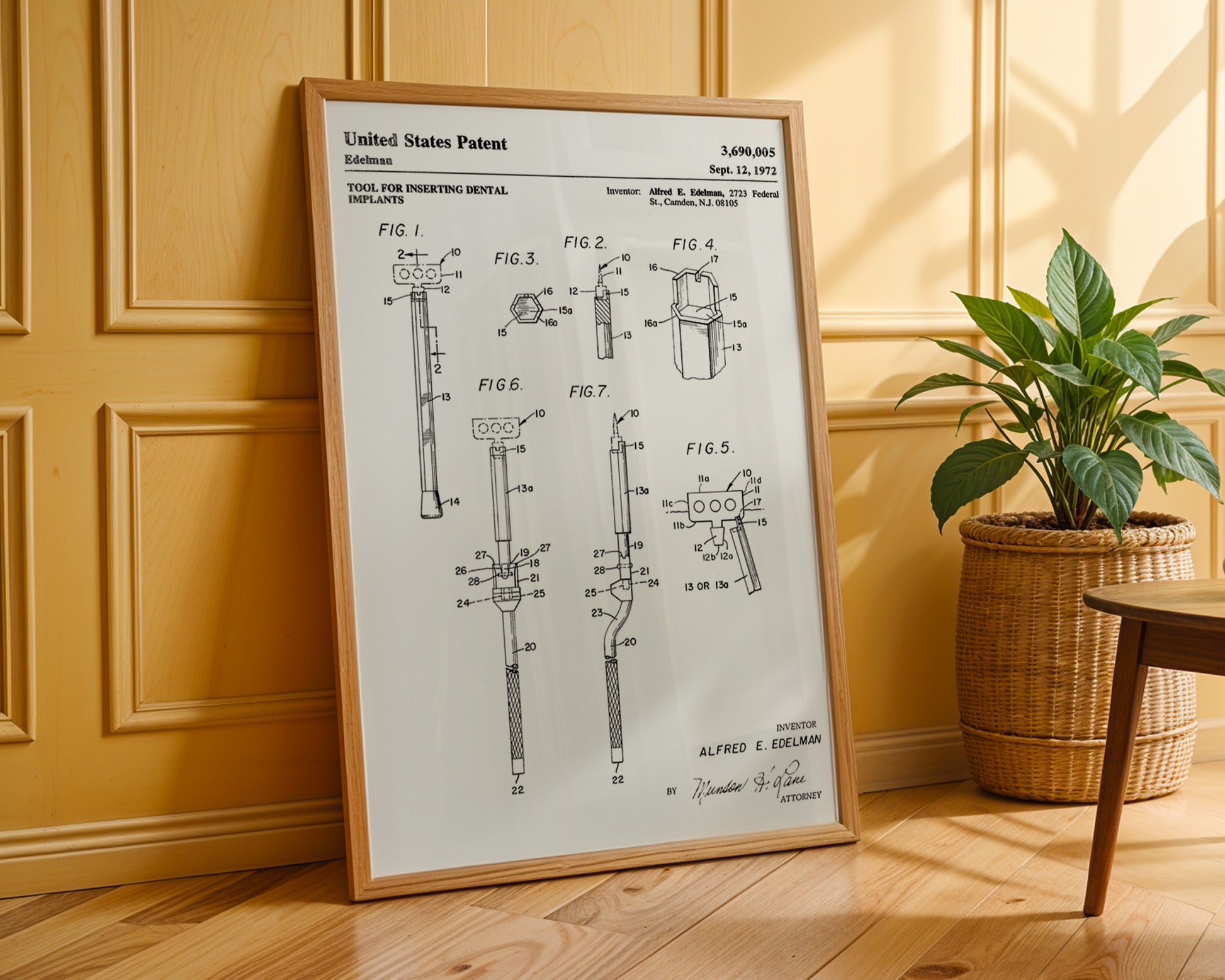 Dental Implants 1972 Patent Poster - GroovyGrove