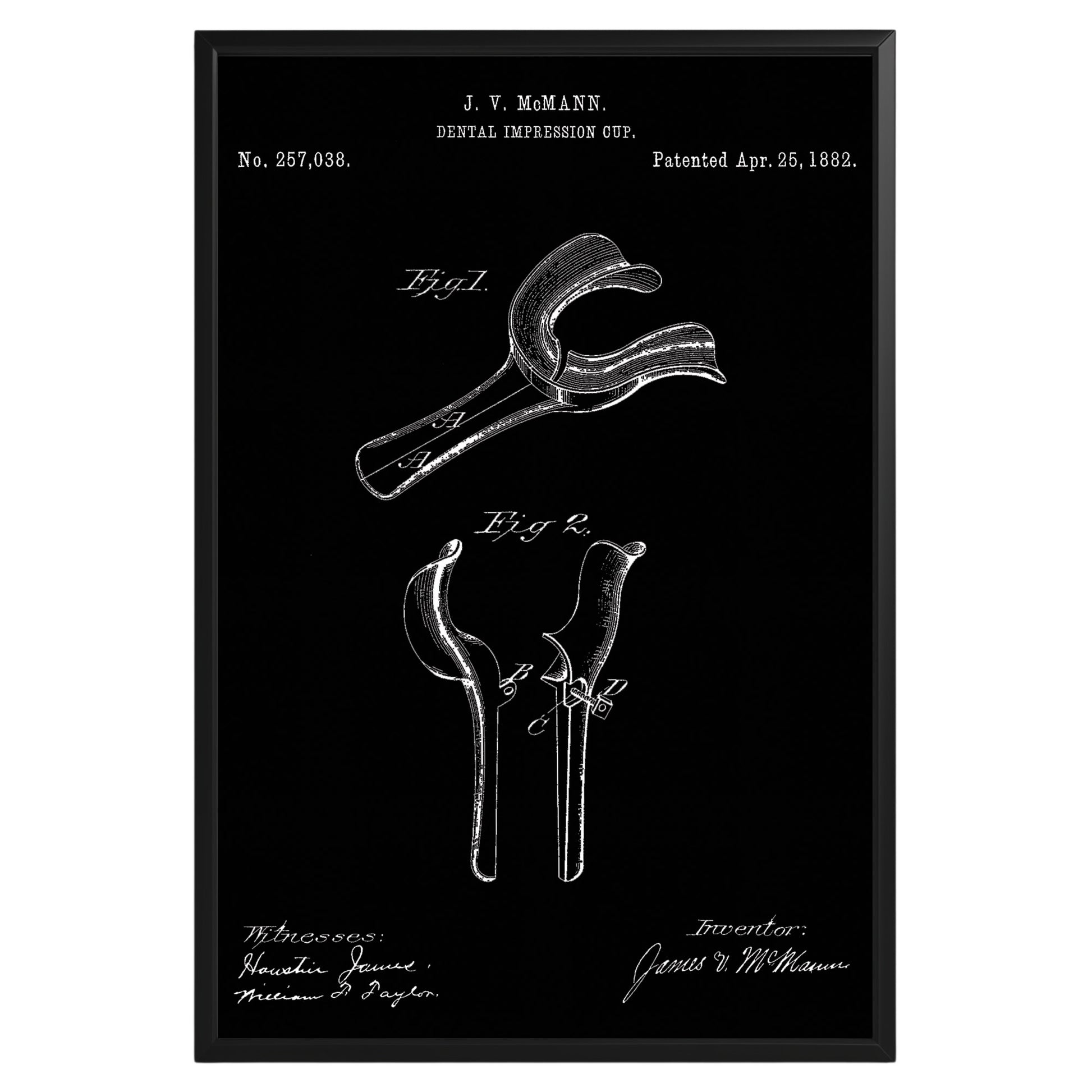 Dental Impression Cup 1882 Patent Poster - GroovyGrove