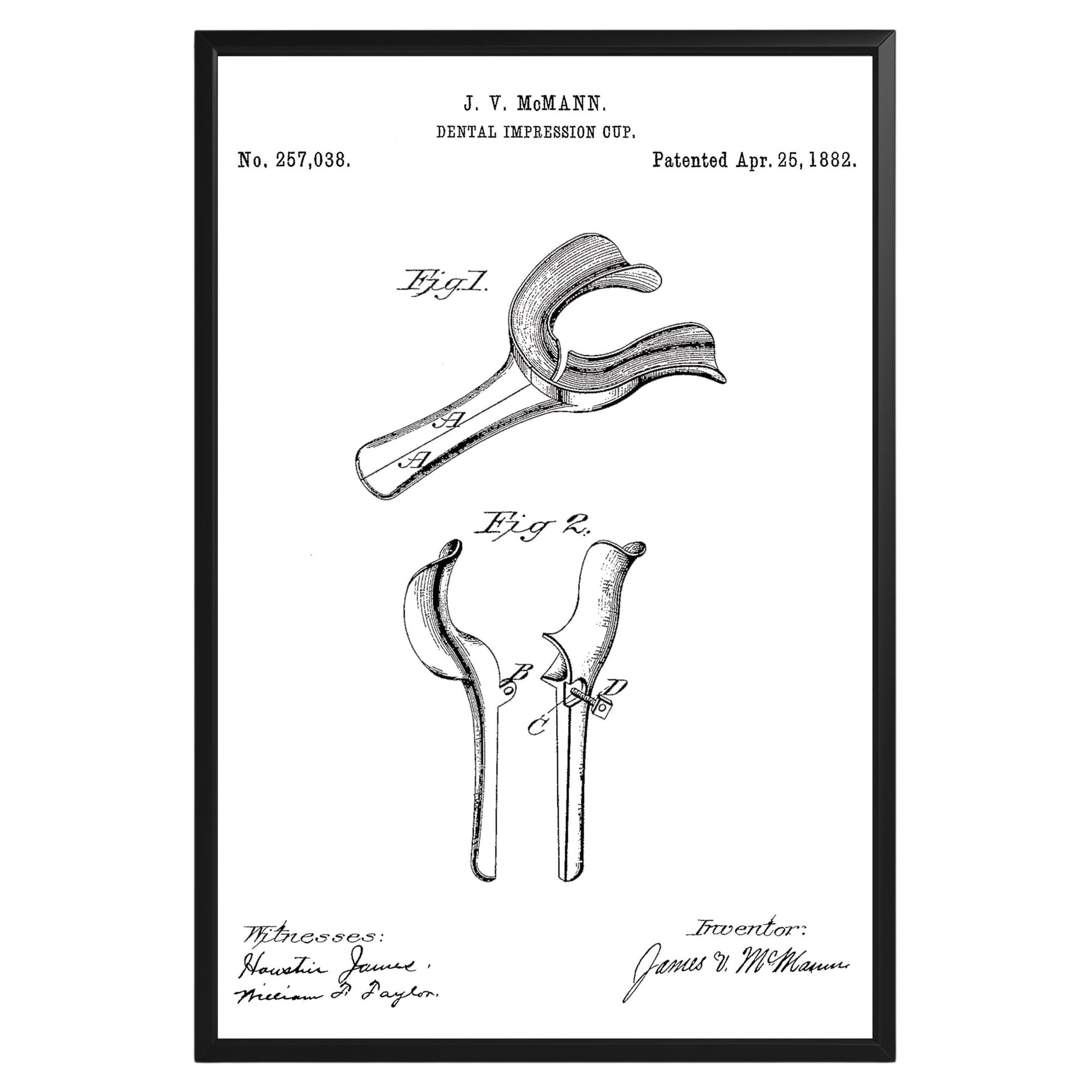 Dental Impression Cup 1882 Patent Poster - GroovyGrove