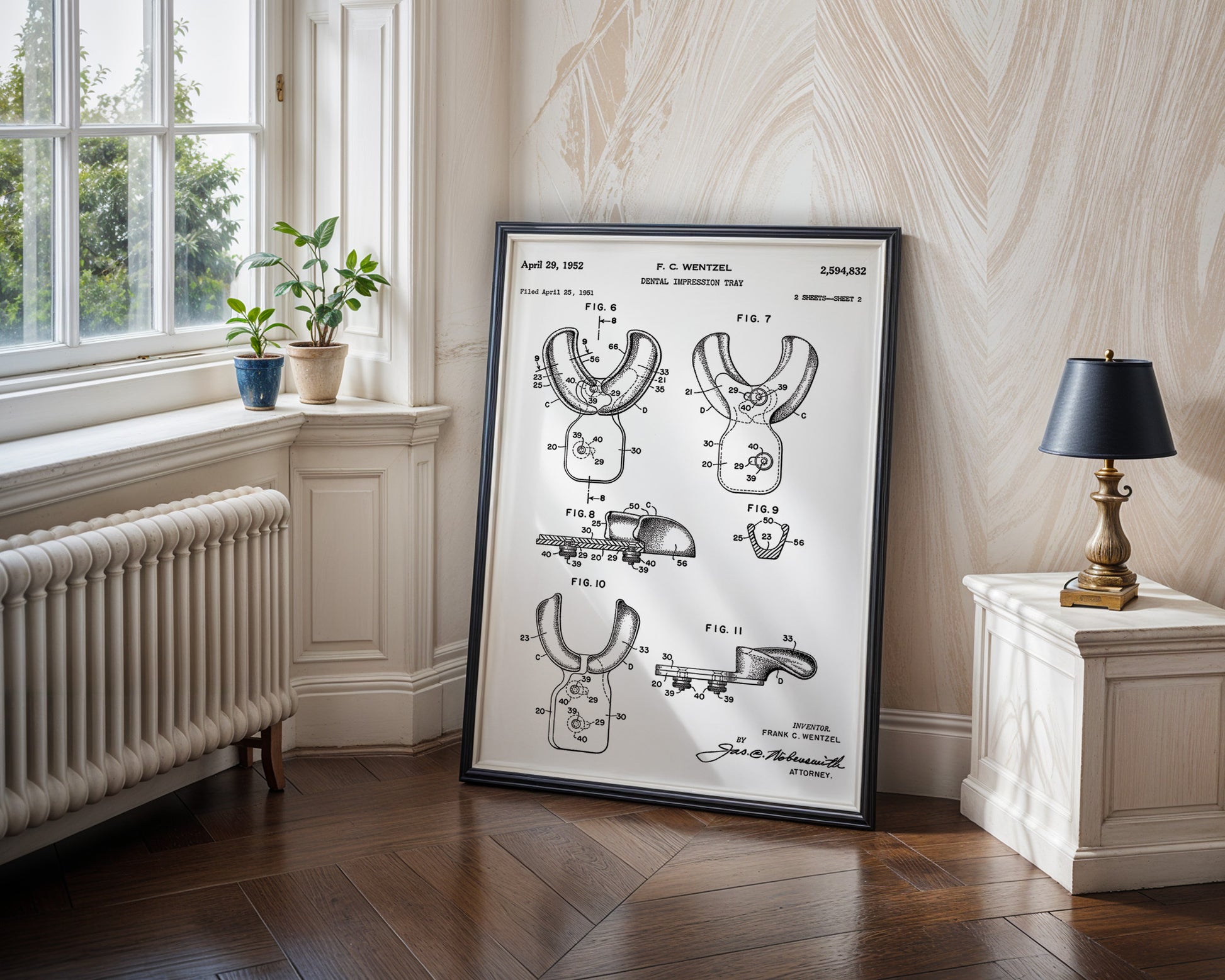 Dental Impression Tray 1952 Patent Poster - GroovyGrove