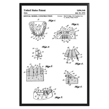 Dental Model Construction 1975 Patent Poster - GroovyGrove