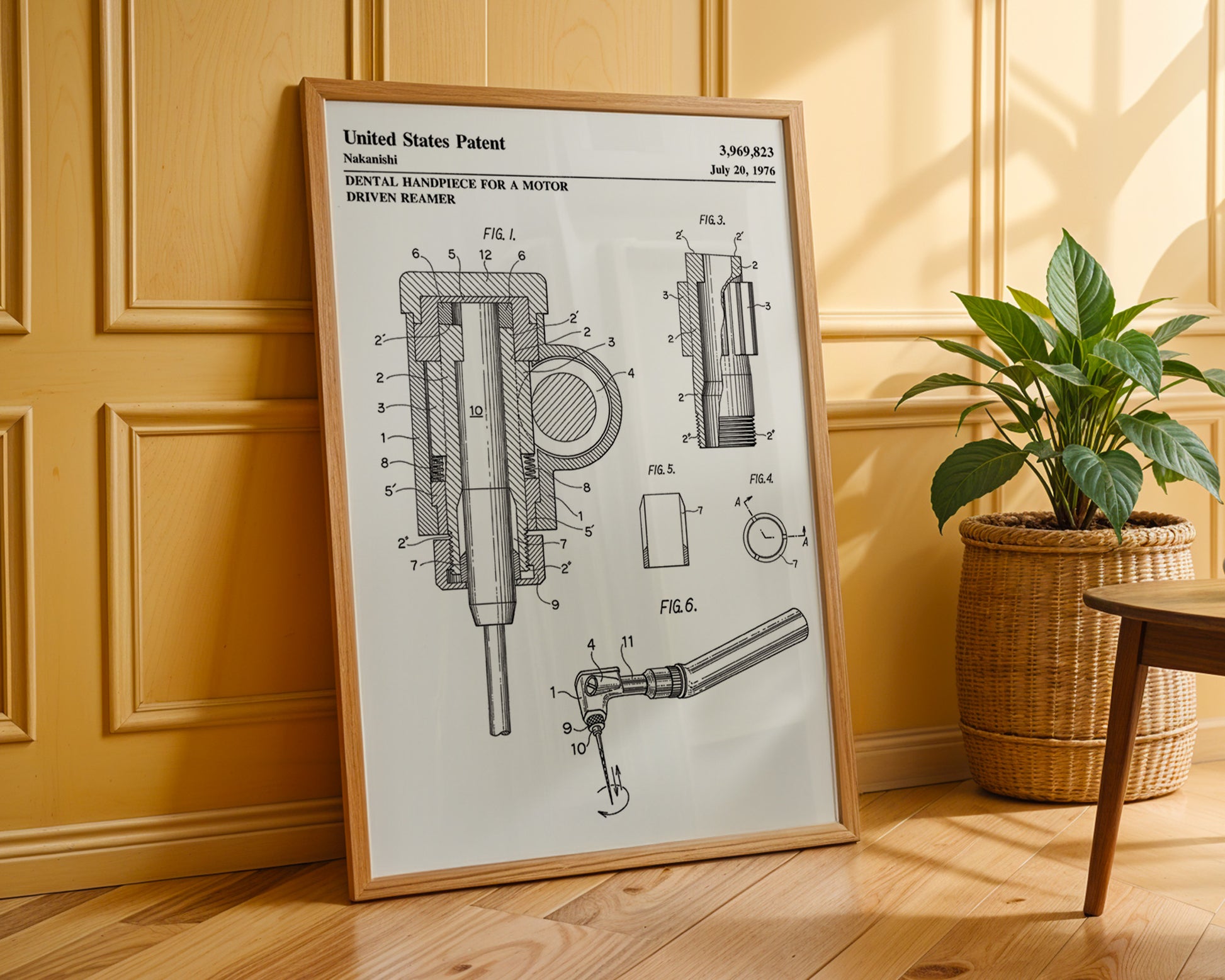 Dental Motor Driven Reamer 1976 Patent Poster - GroovyGrove