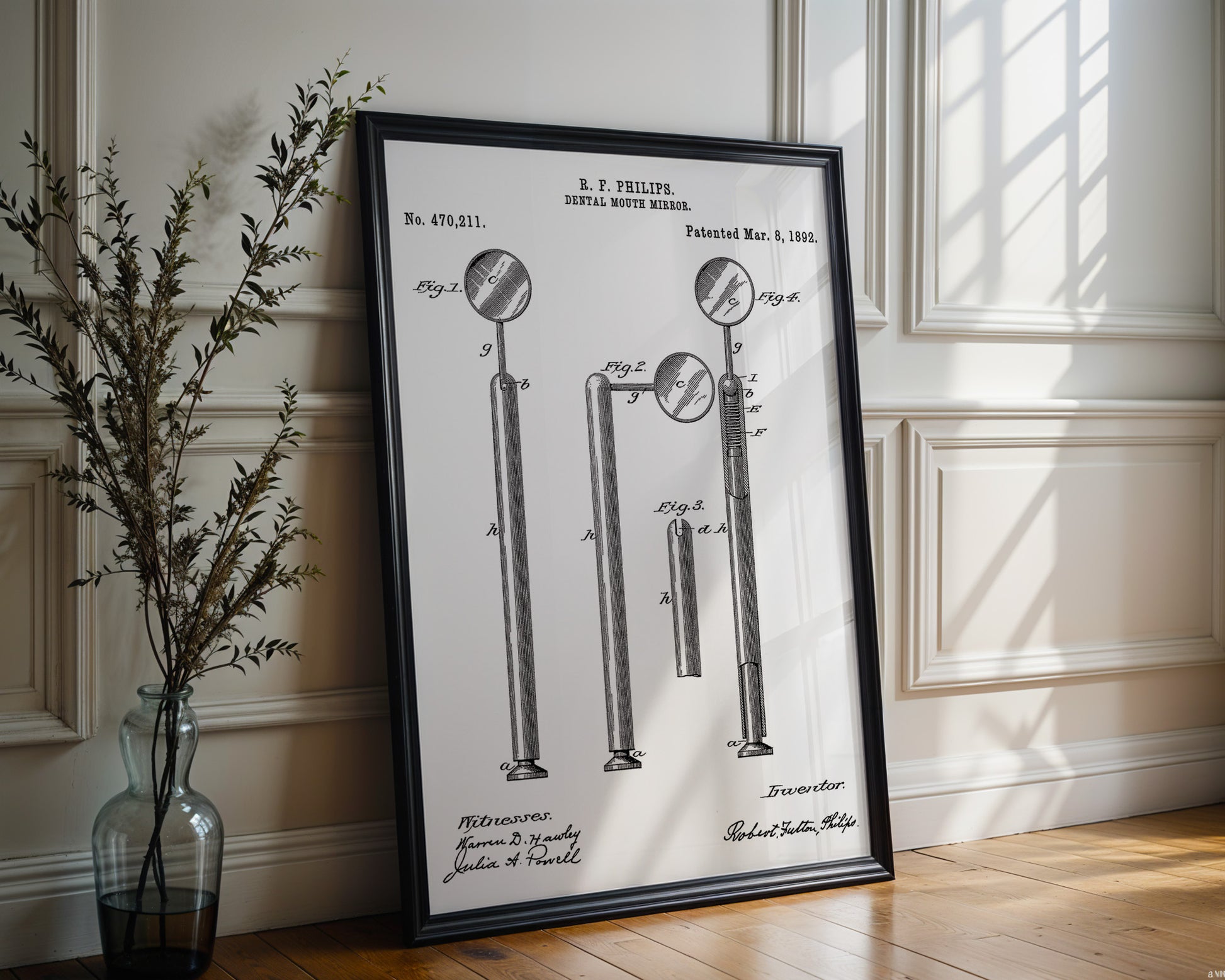 Dental Mouth Mirror 1892 Patent Poster - GroovyGrove