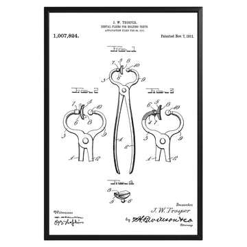 Dental Pliers 1911 Patent Poster - GroovyGrove