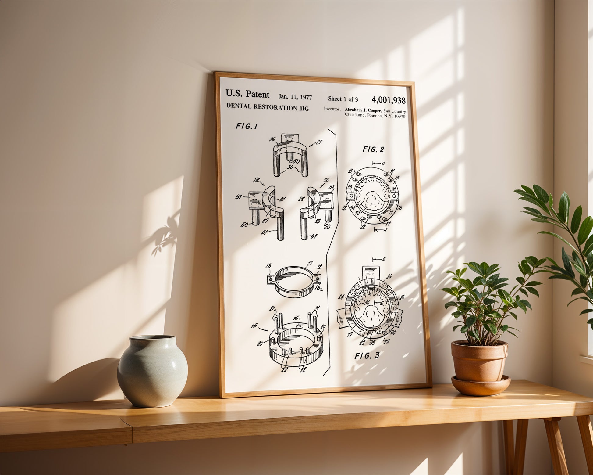 Dental Restoration Jig 1977 Patent Poster - GroovyGrove