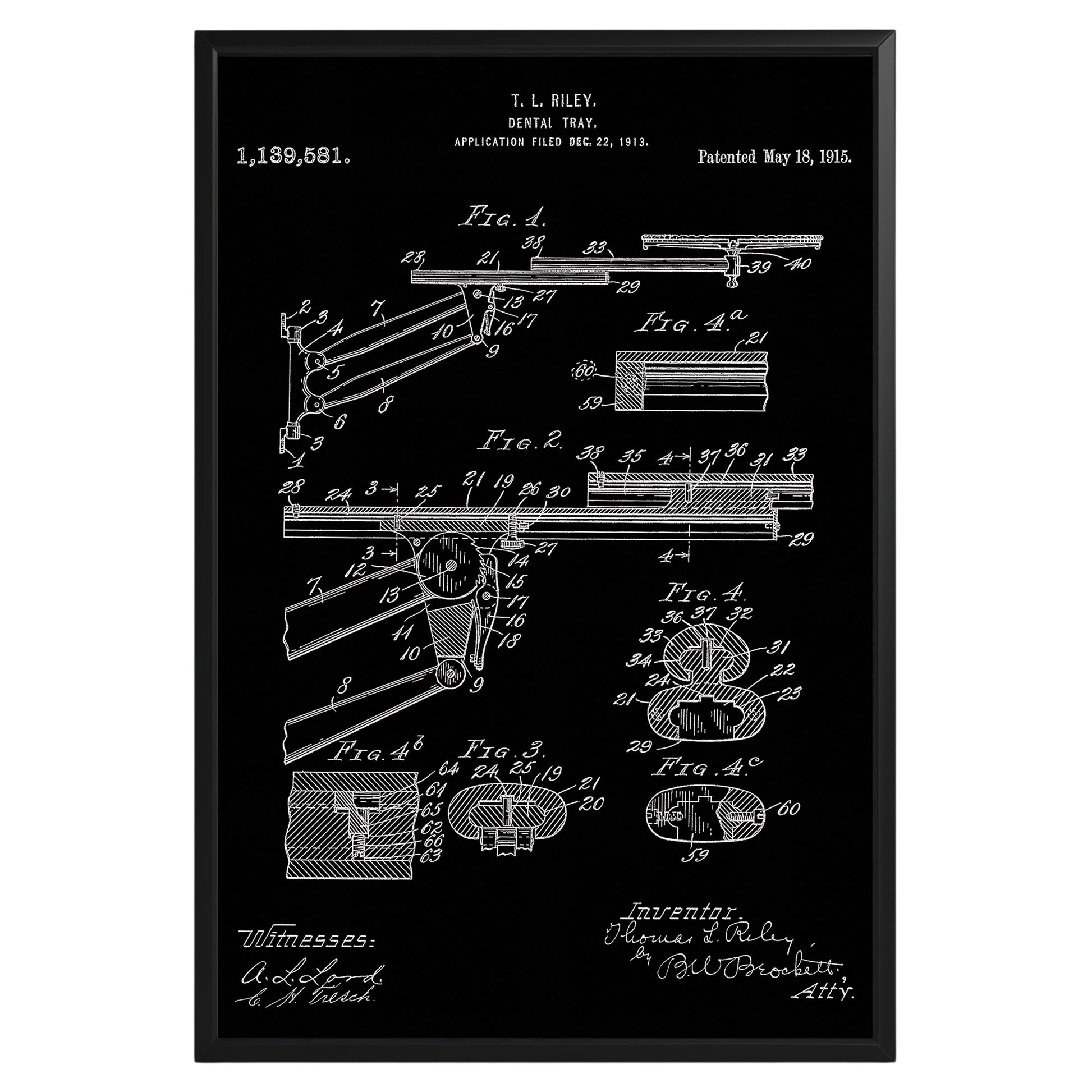 Dental Tray 1915 Patent Poster - GroovyGrove