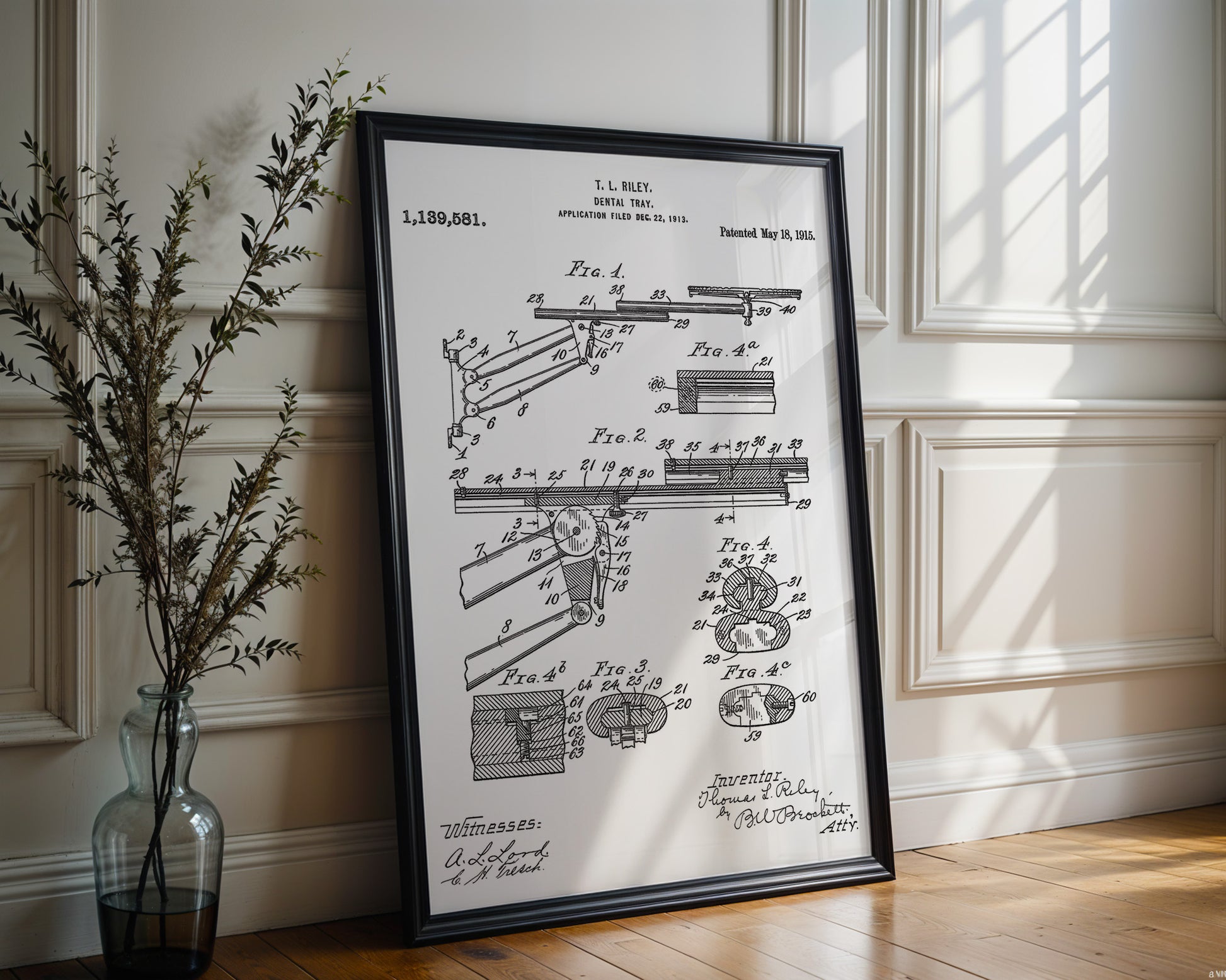 Dental Tray 1915 Patent Poster - GroovyGrove