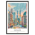 Denver Colorado Travel Poster - GroovyGrove