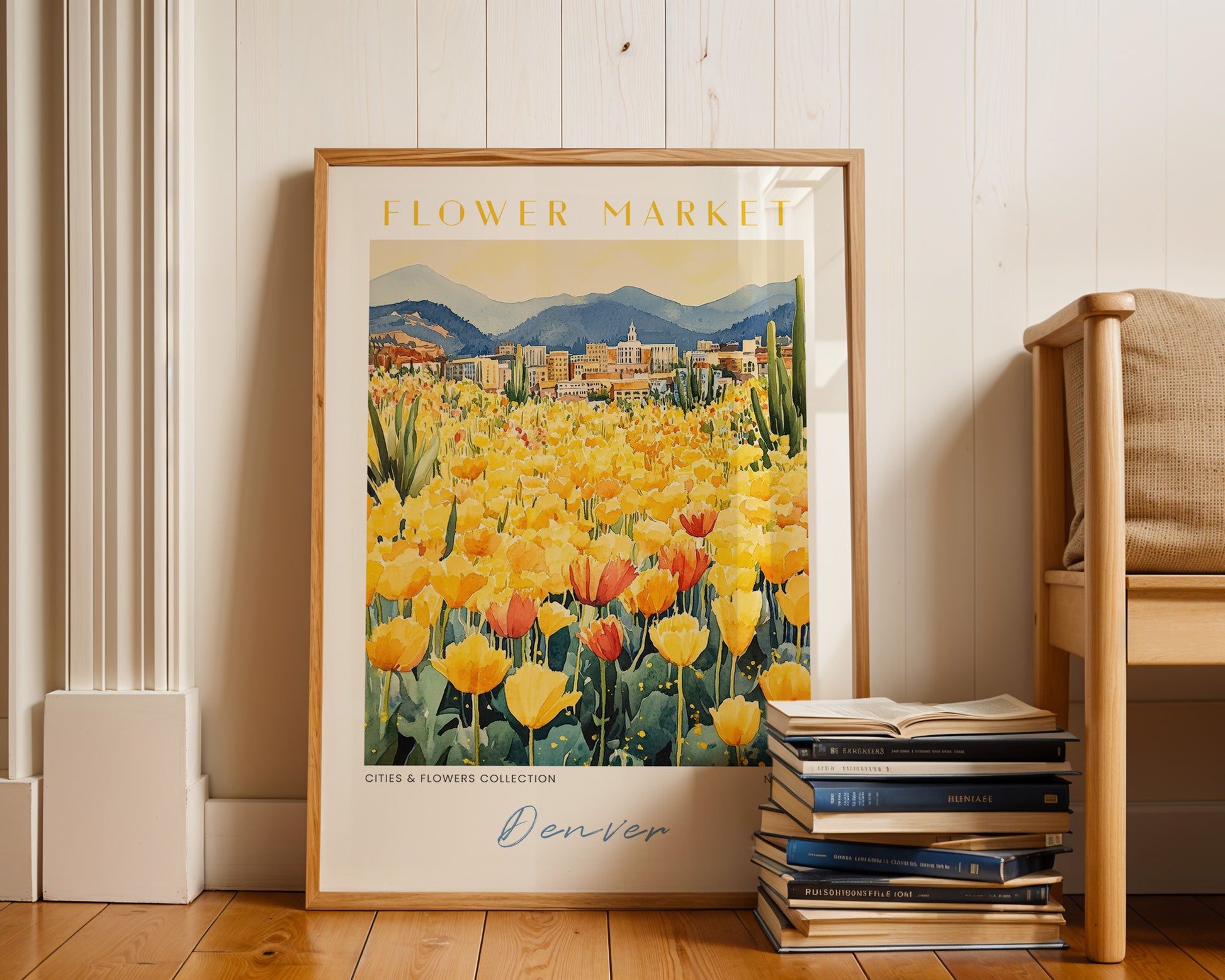 Denver Colorado Flower Market Poster - GroovyGrove