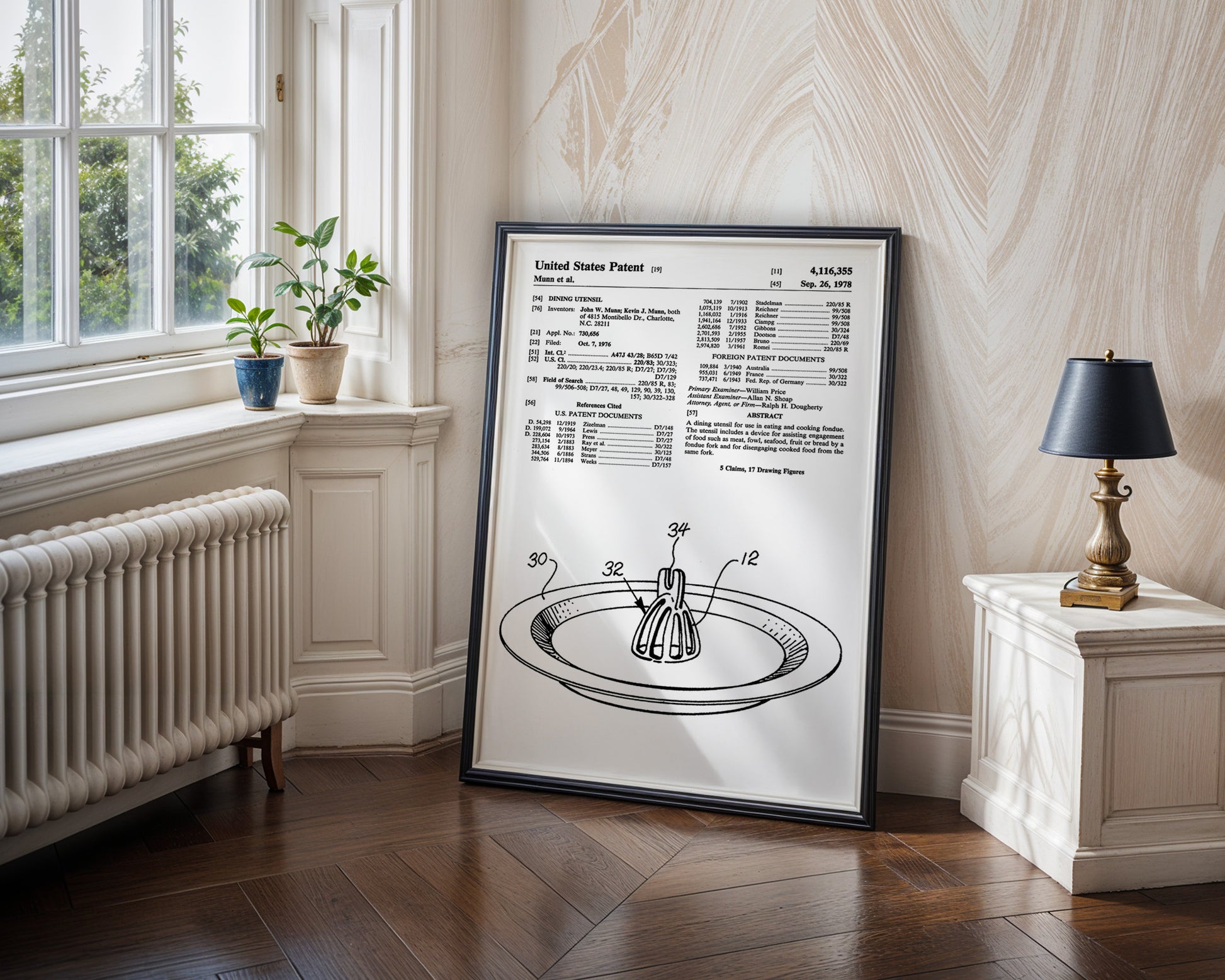 Dining Utensil 1978 Patent Poster - GroovyGrove