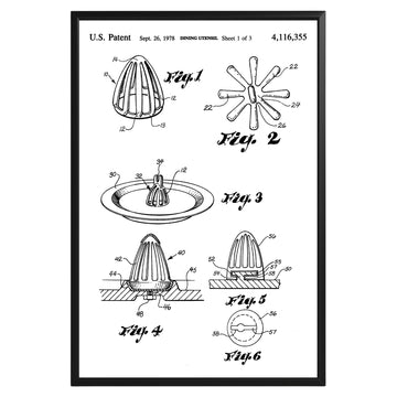 Dining Utensil 1978 Patent Poster - GroovyGrove