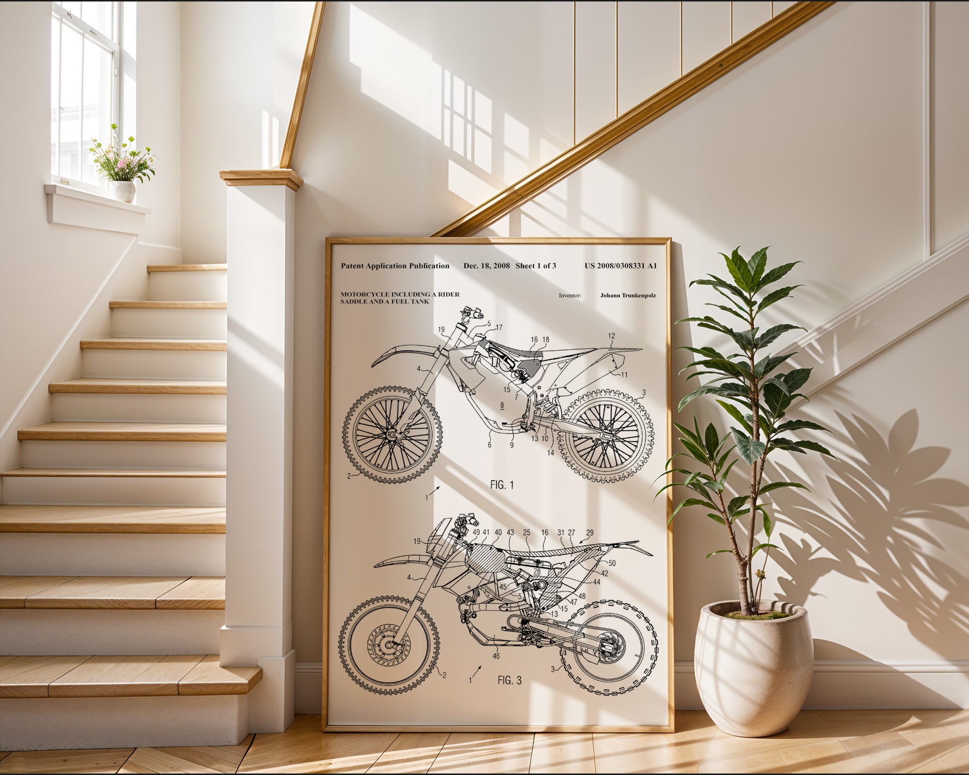 Dirt Bike Motorcycle 2008 Patent Poster - GroovyGrove