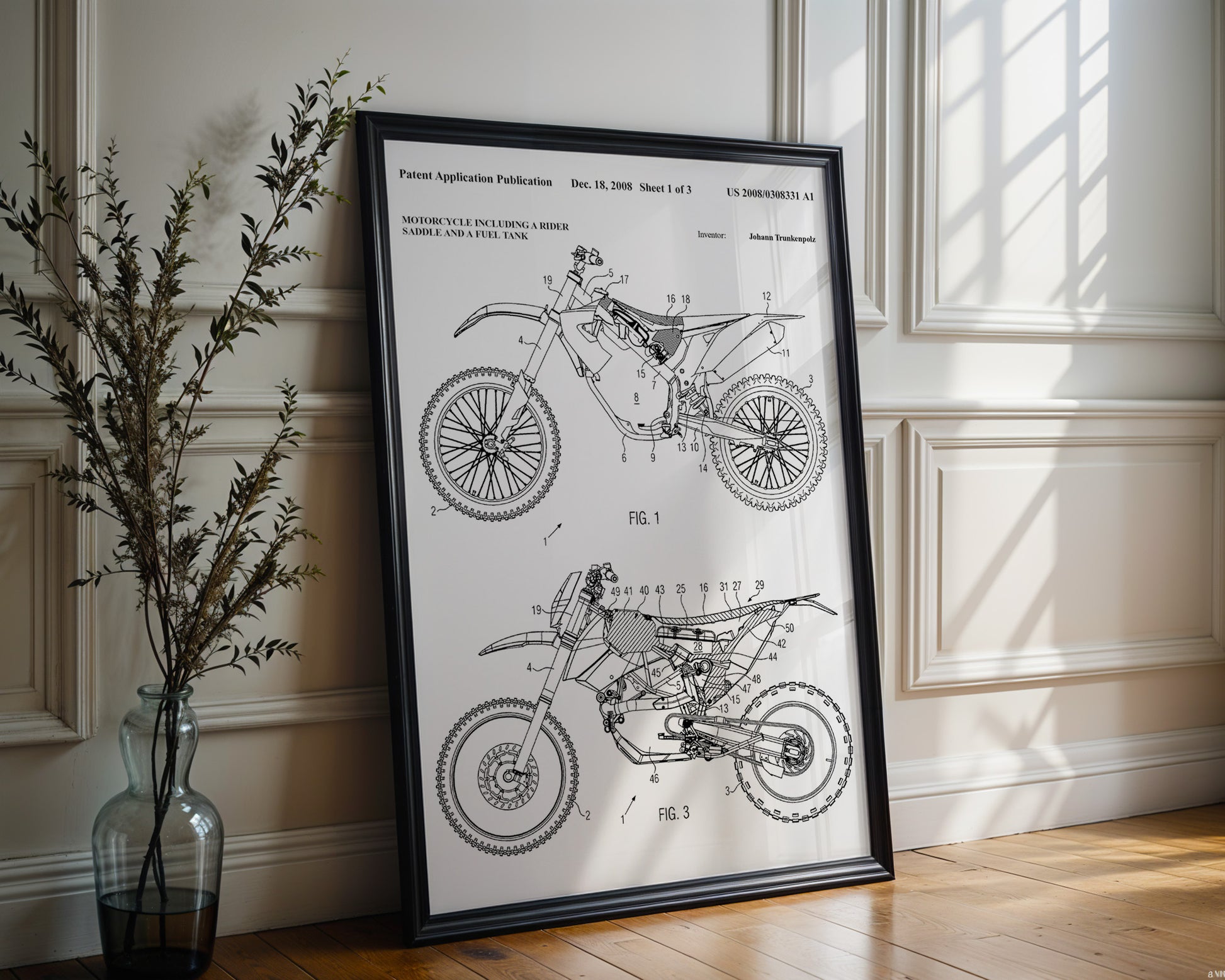 Dirt Bike Motorcycle 2008 Patent Poster - GroovyGrove