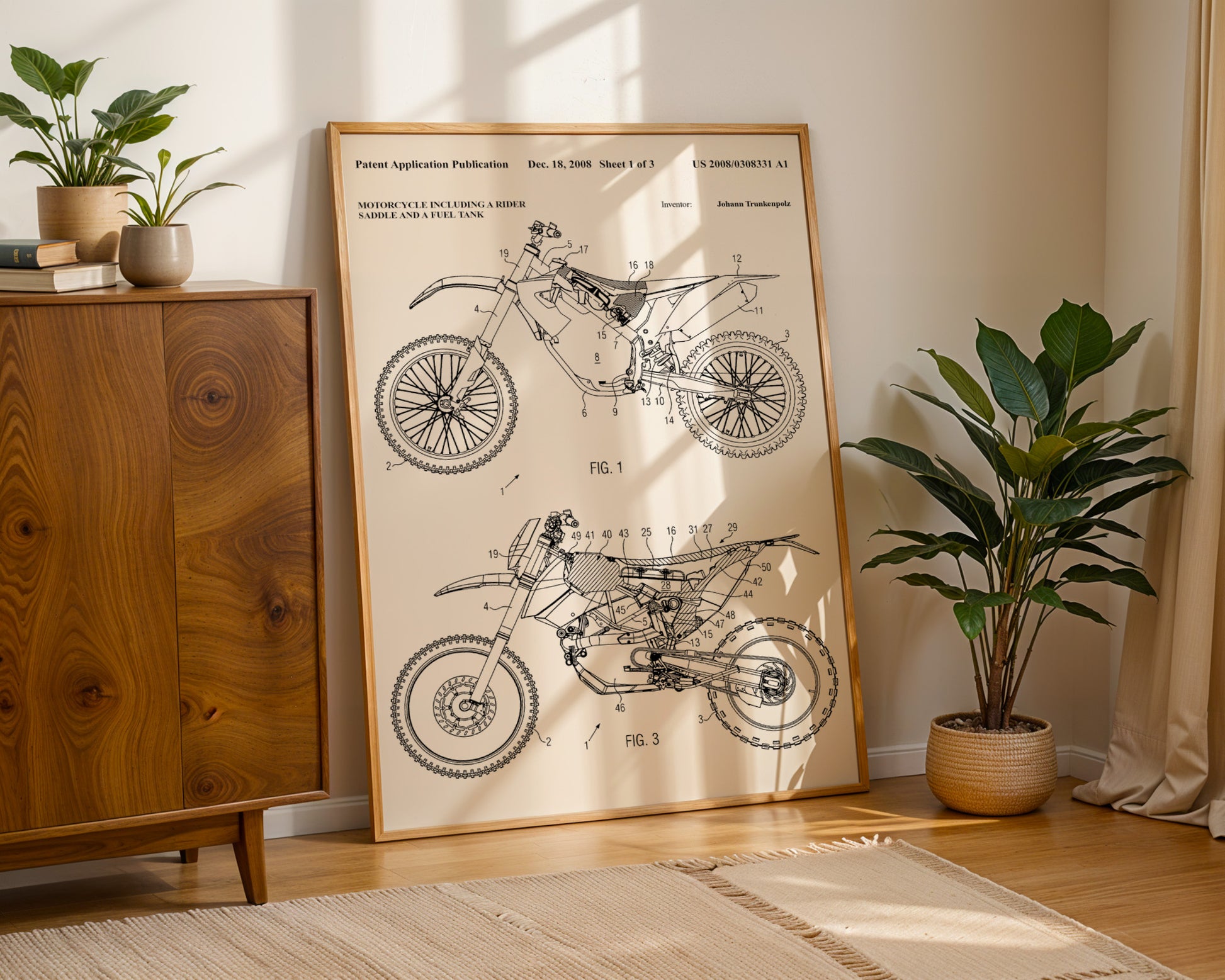 Dirt Bike Motorcycle 2008 Patent Poster - GroovyGrove