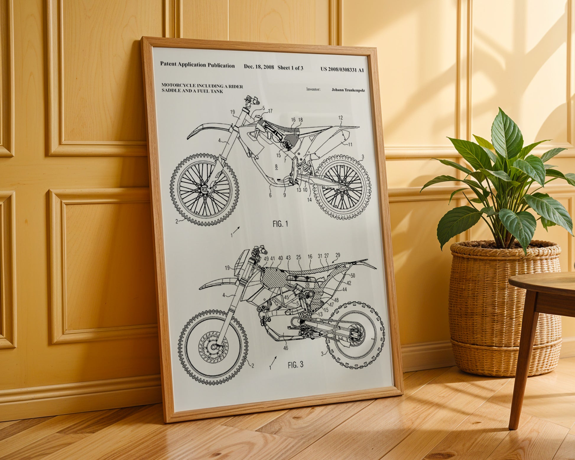 Dirt Bike Motorcycle 2008 Patent Poster - GroovyGrove