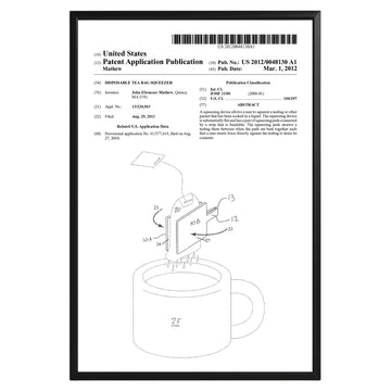 Disposable Tea Bag Squeezer 2012 Patent Poster - GroovyGrove