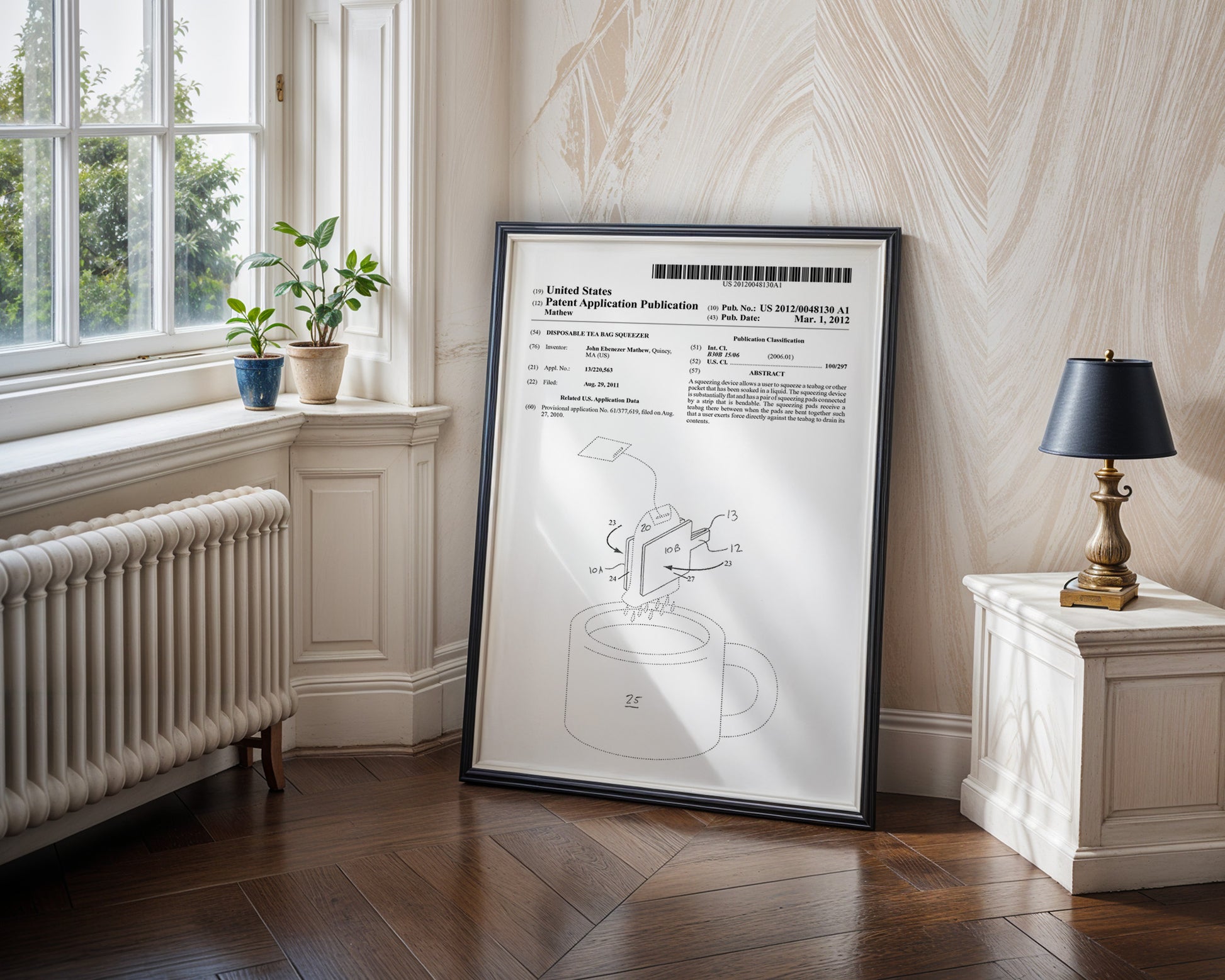 Disposable Tea Bag Squeezer 2012 Patent Poster - GroovyGrove