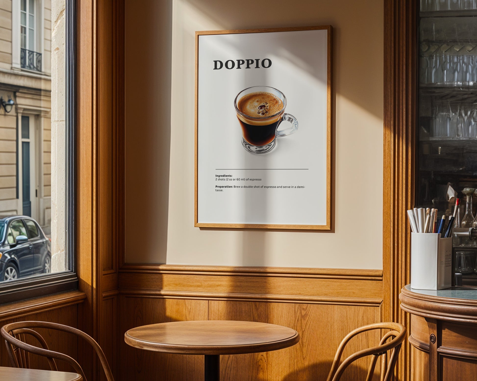 Doppio Coffee Recipe Poster - GroovyGrove