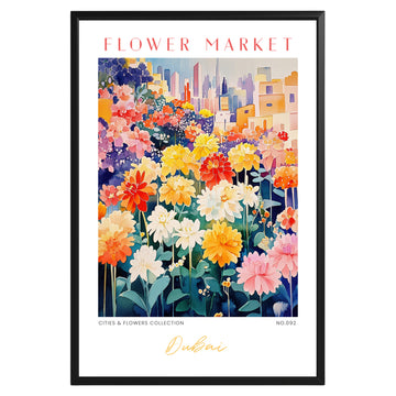 Dubai UAE Flower Market Poster - GroovyGrove