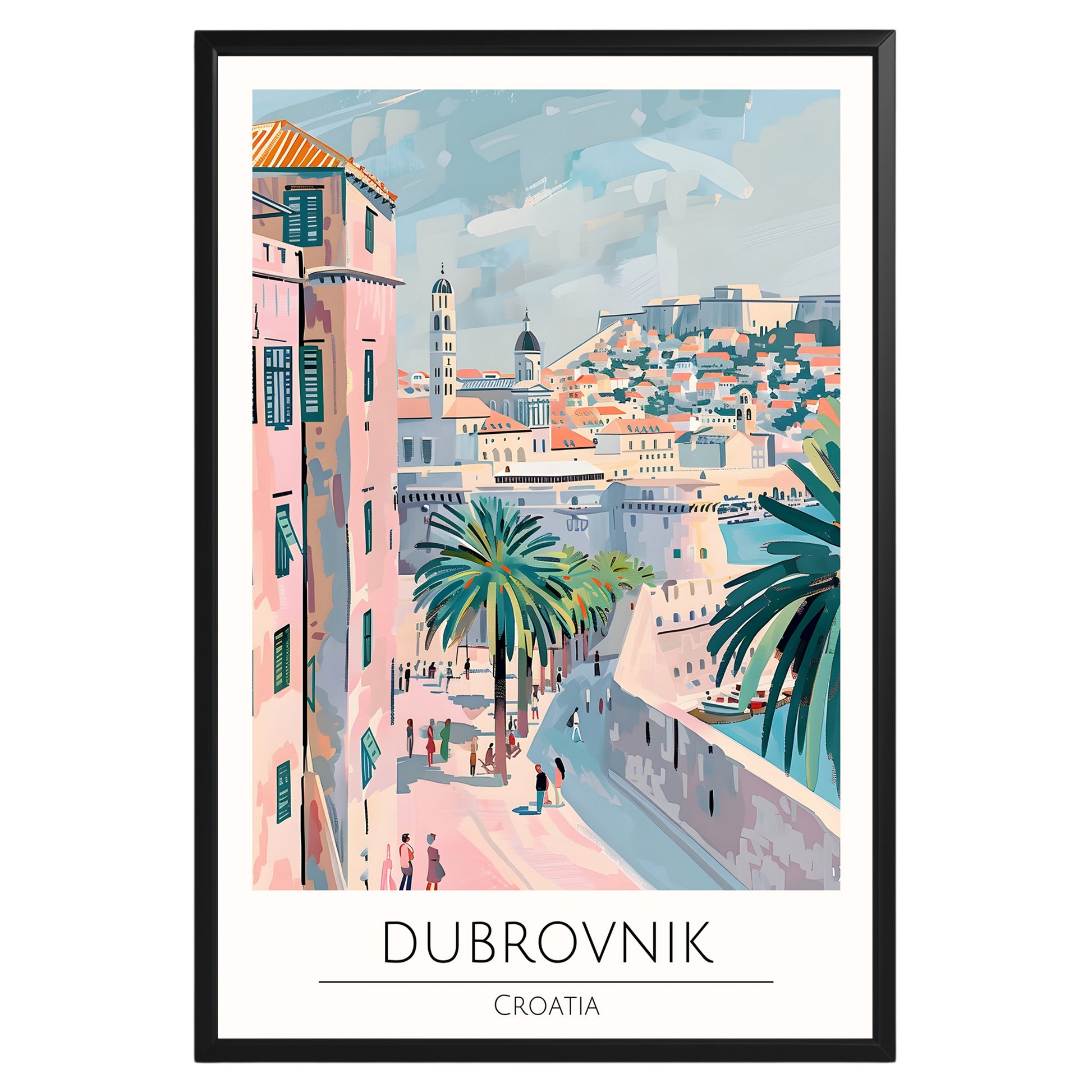 Dubrovnik Croatia Travel Poster - GroovyGrove