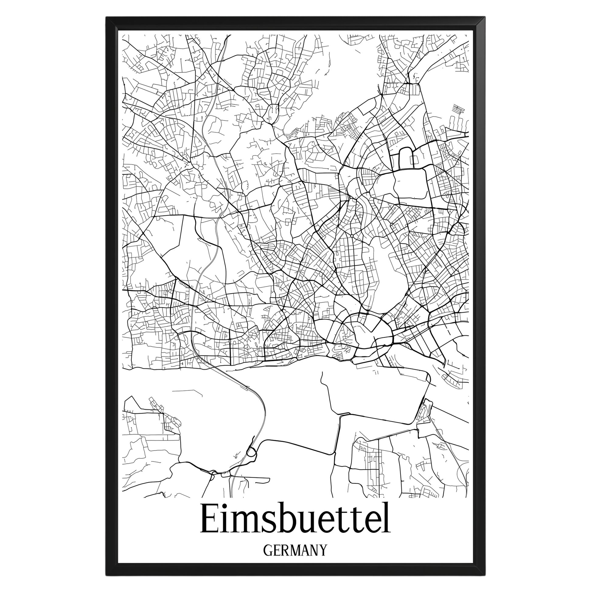 Eimsbüttel Germany City Map Poster - GroovyGrove