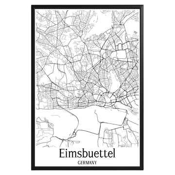 Eimsbüttel Germany City Map Poster - GroovyGrove